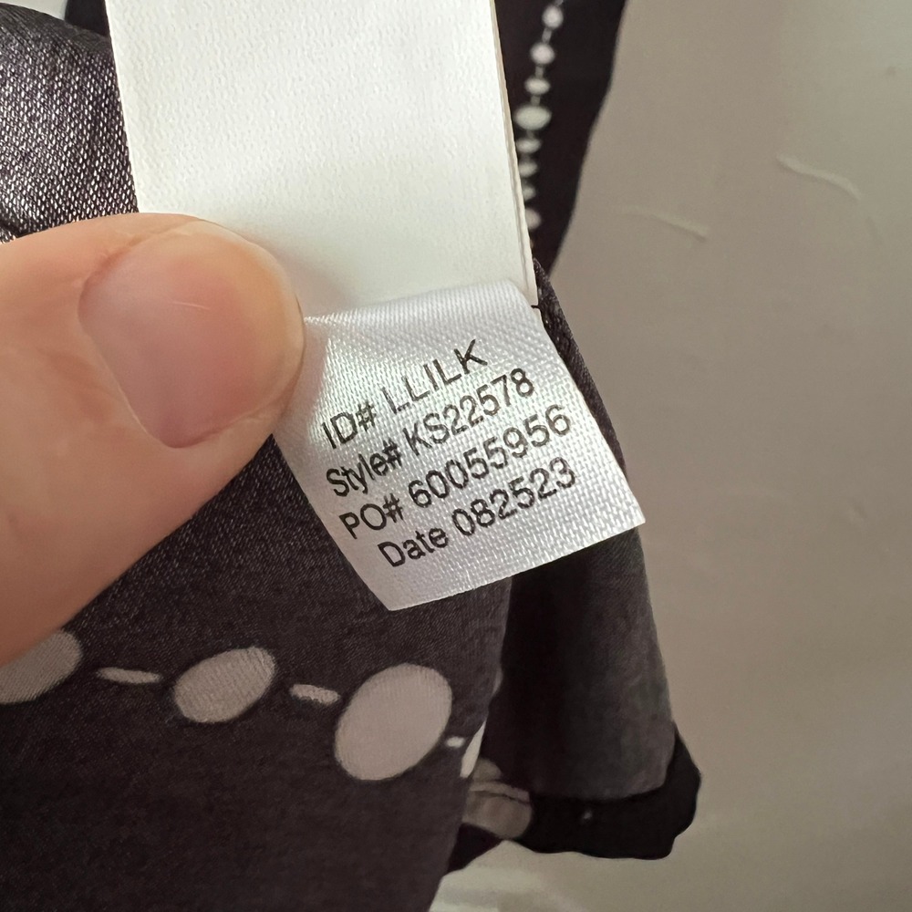Kate Spade New York Black White Dot Stripe Sleeveless Midi Dress Size M - Picture 12 of 13